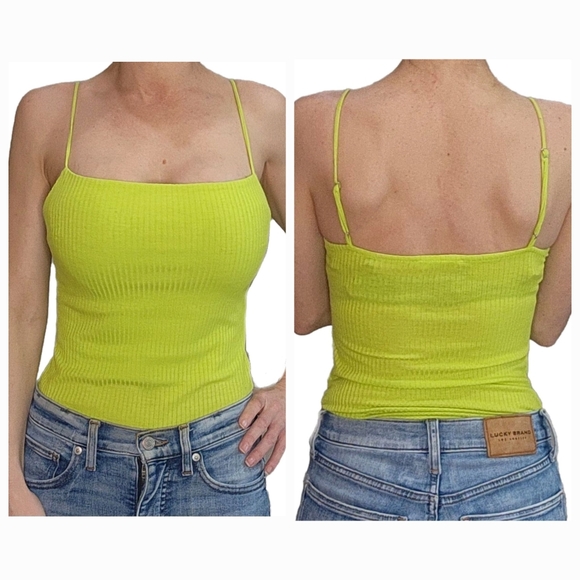 Neon Yellow/Green Bodysuit Size Small All in Favor - Picture 1 of 11